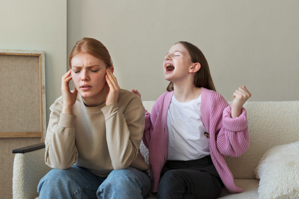 ADHD vs. anxiety illustration showing the differences between attention deficit hyperactivity disorder and anxiety symptoms
